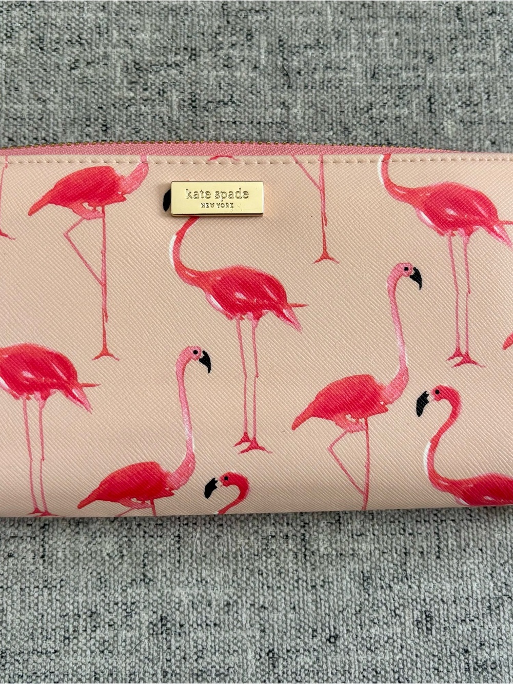 kate spade Pink Flamingo Print Continental Wallet